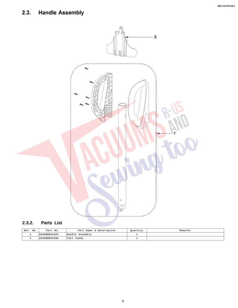 Panasonic MC-UL675 schematic page 3 preview
