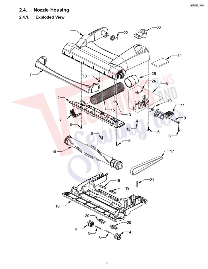 Panasonic MC-UL910 exploded schematic diagram (page 4)
