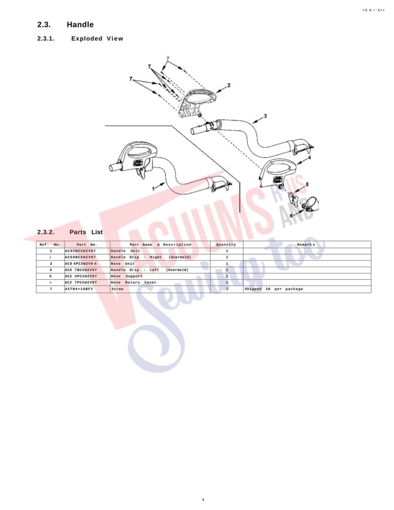 Panasonic MC-ULS15 schematic page 3 preview