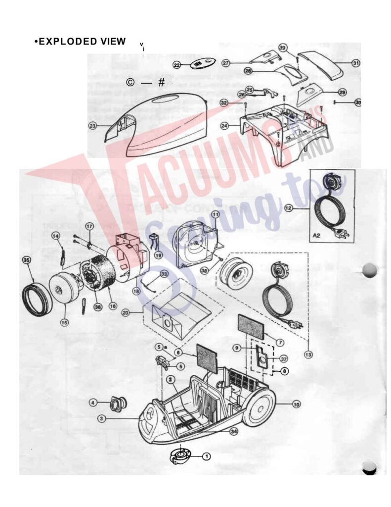 Panasonic MC-4850 exploded schematic diagram (page 1)