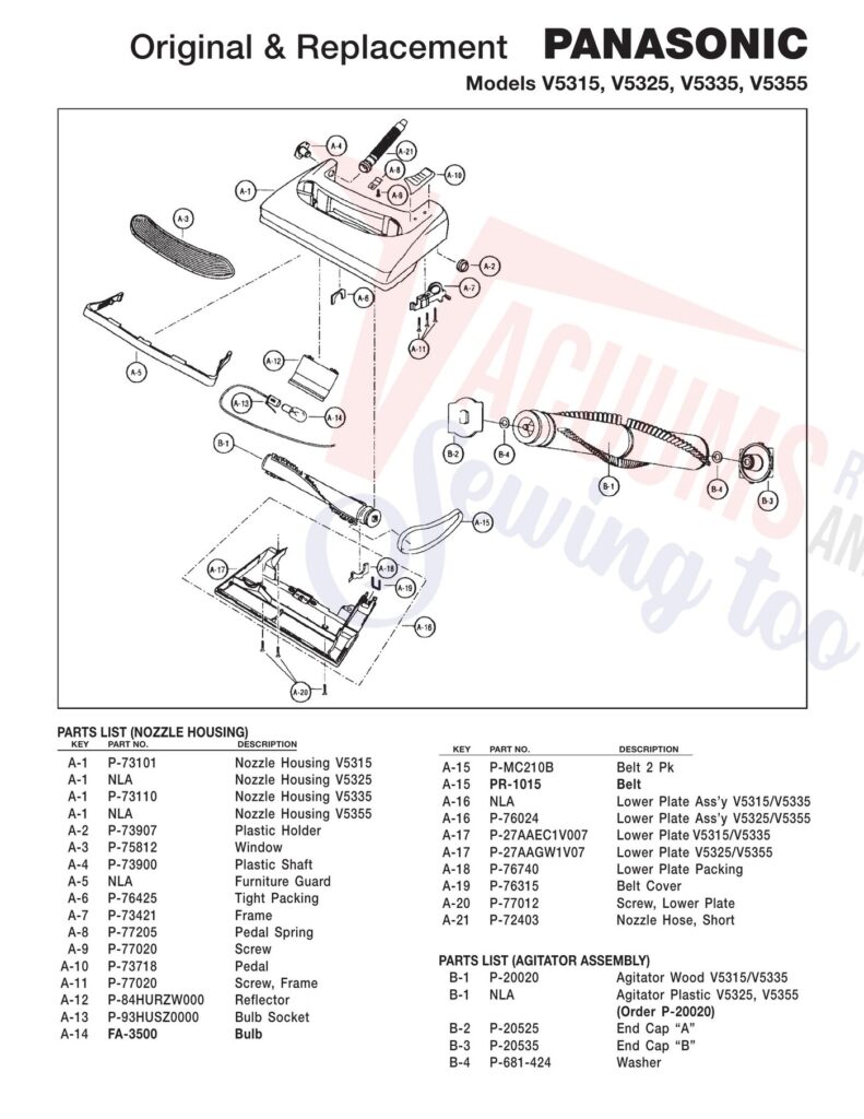 Panasonic V5315 exploded schematic diagram (page 1)