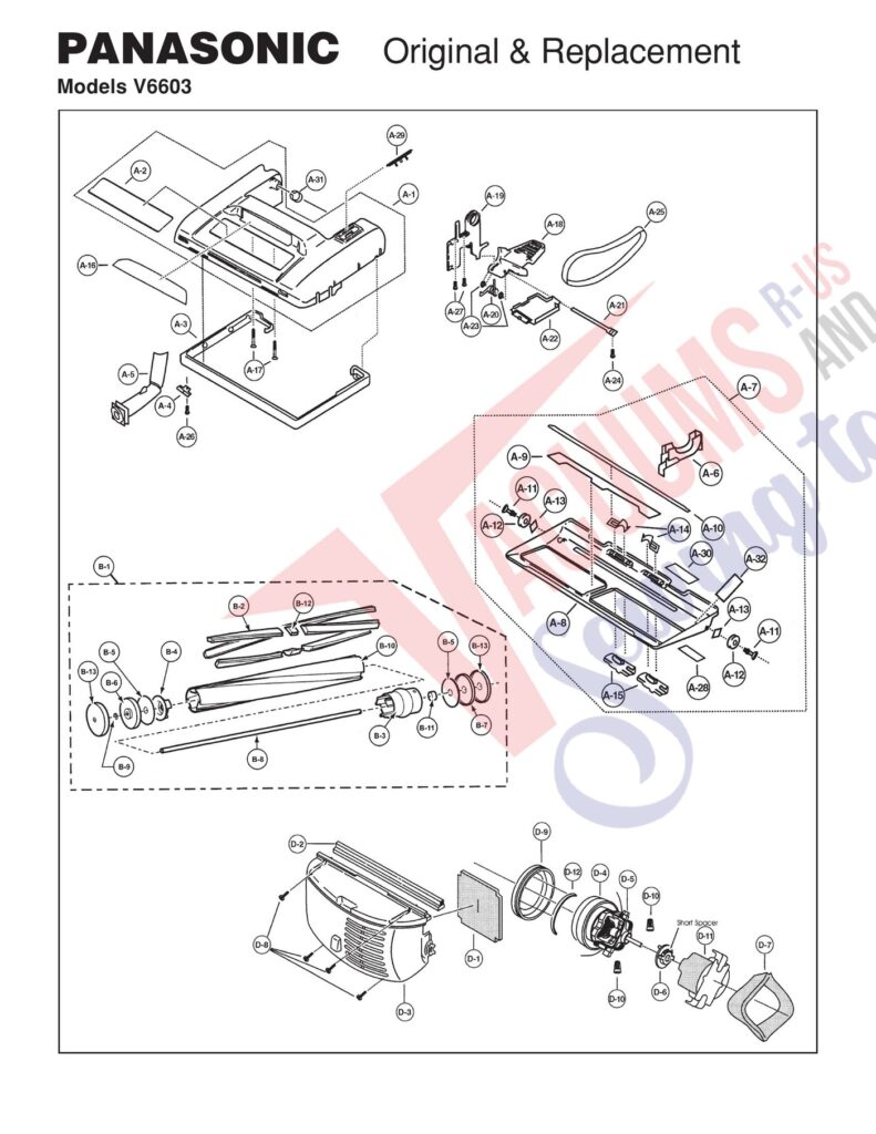 Panasonic V6603 exploded schematic diagram (page 1)