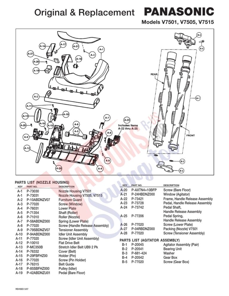 Panasonic V7501 schematic page 1 preview