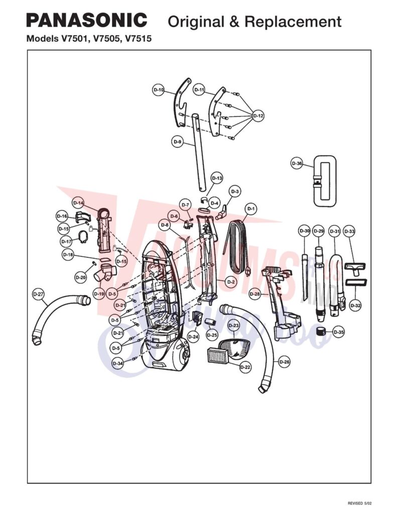 Panasonic V7501 exploded schematic diagram (page 3)