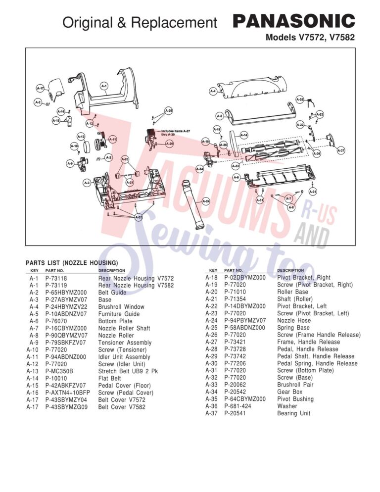 Panasonic V7572 schematic page 1 preview