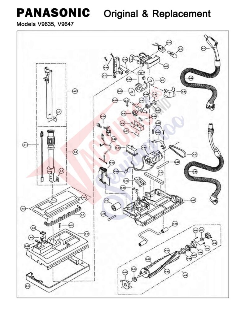 Panasonic V9635 exploded schematic diagram (page 2)