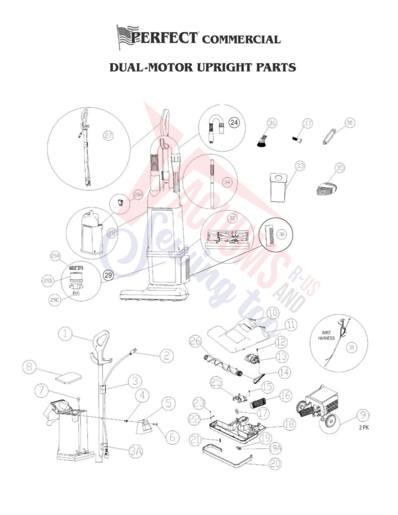 Perfect DM1 exploded schematic diagram (page 1)