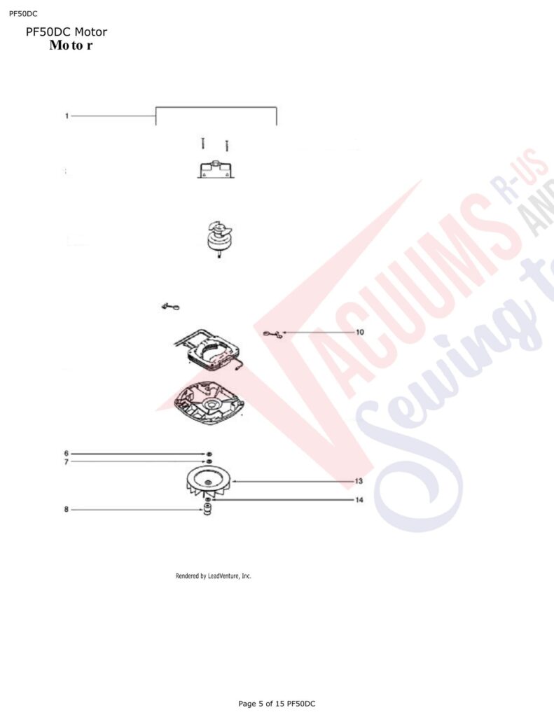 Powr-Flite PF50DC exploded schematic diagram (page 1)