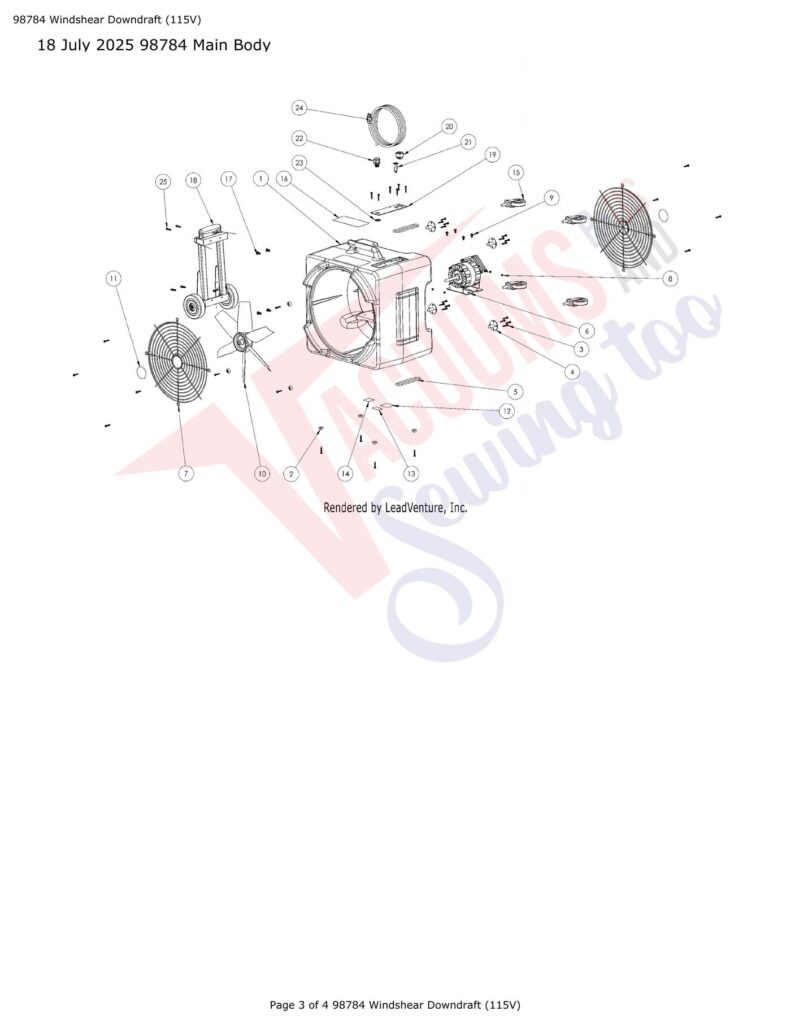Tornado 98784 exploded schematic diagram (page 1)