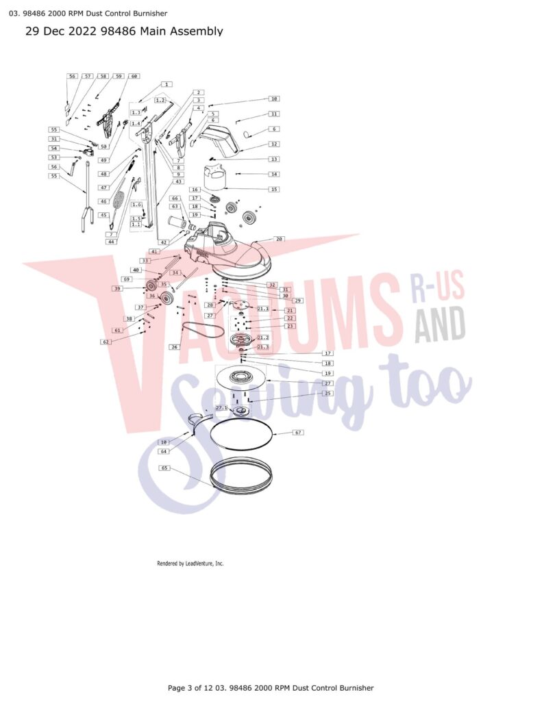 Tornado 98486 exploded schematic diagram (page 1)