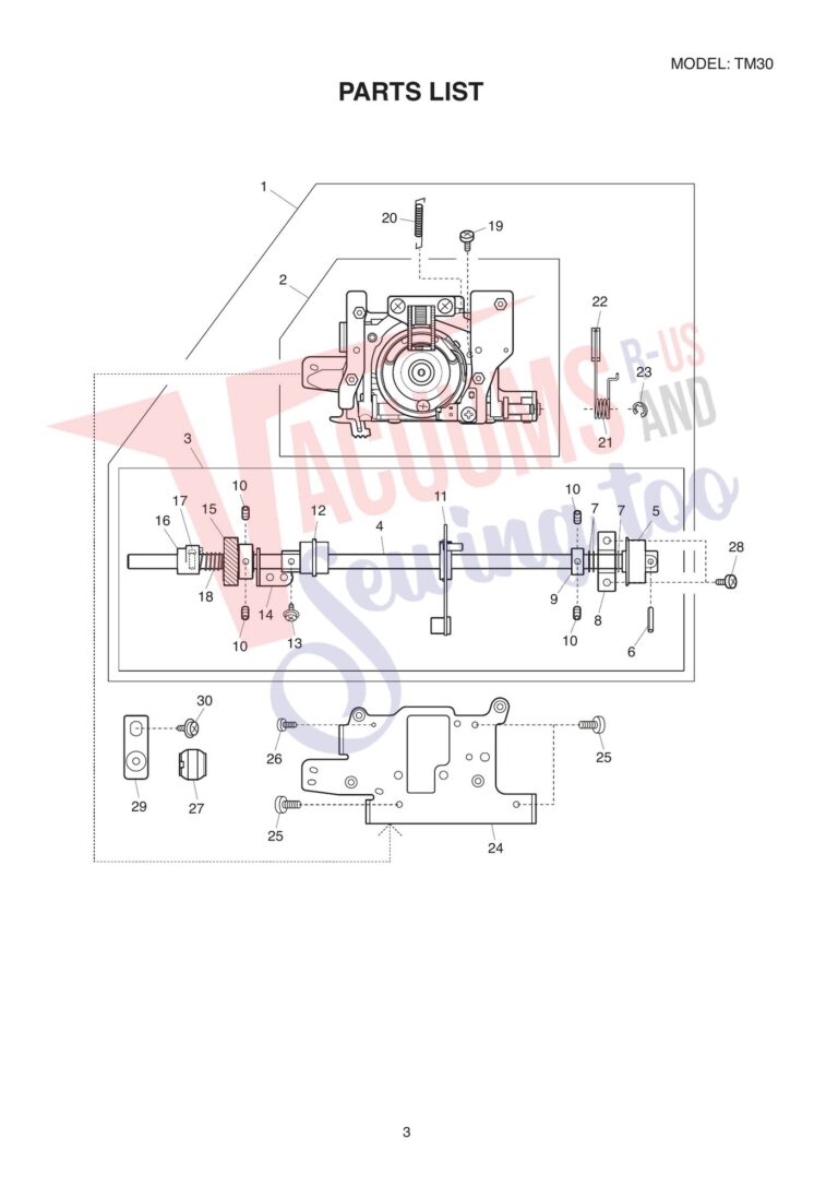 Janome tm30 schematic page 3 preview