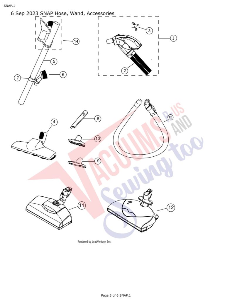 Simplicity SNAP.1 exploded schematic diagram (page 1)