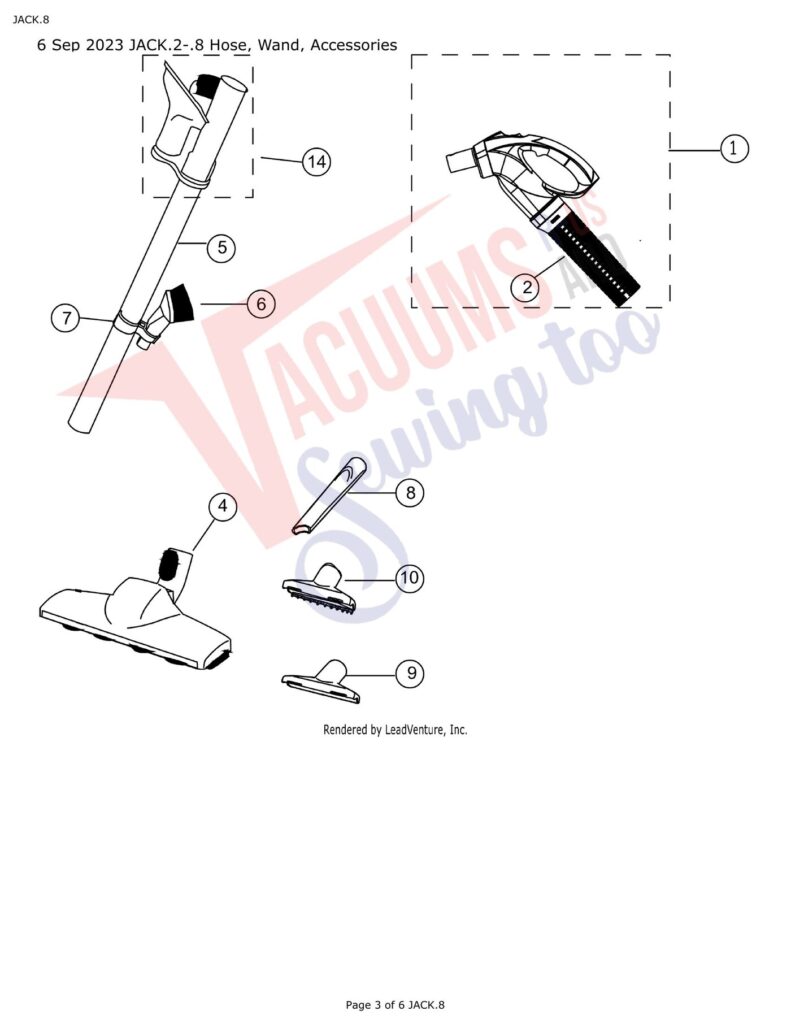 Simplicity JACK.8 exploded schematic diagram (page 1)