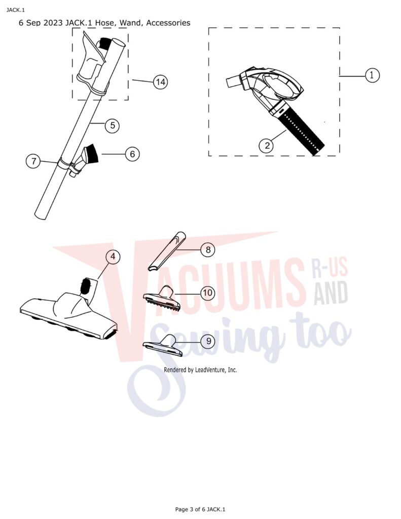 Simplicity JACK.1 exploded schematic diagram (page 1)