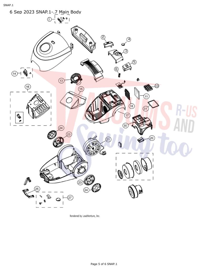 Simplicity SNAP.1 exploded schematic diagram (page 2)