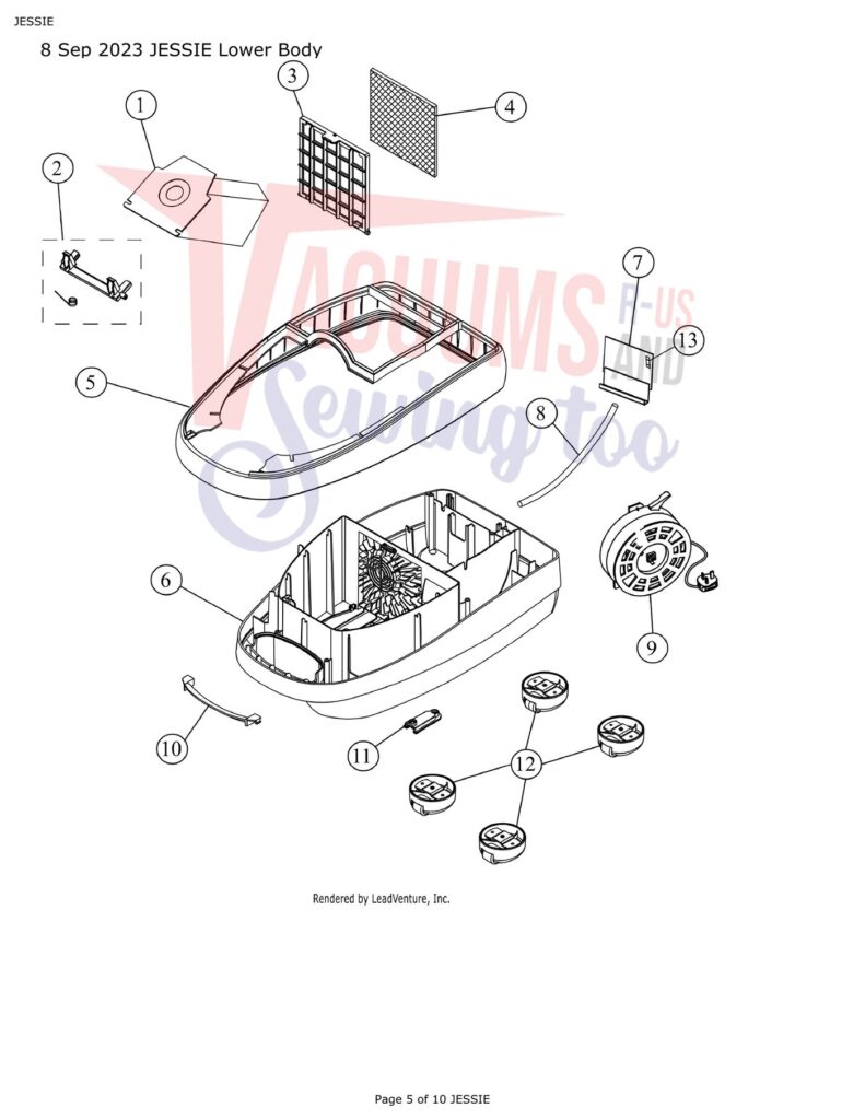 Simplicity JESSIE exploded schematic diagram (page 2)