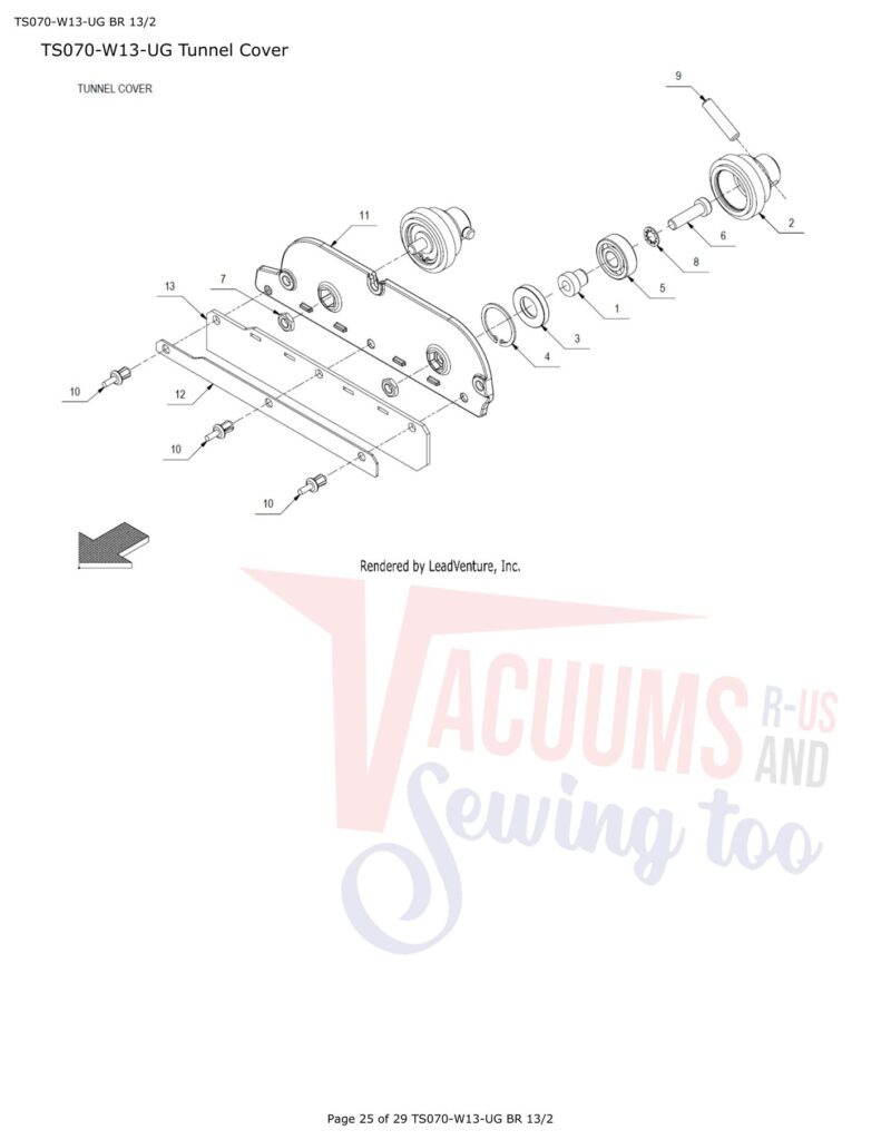 Tornado TS070-W13-UG BR 13/1 exploded schematic diagram (page 2)