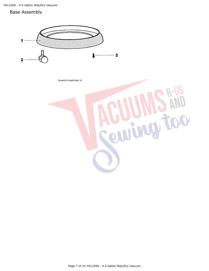 Tornado YA1105A exploded schematic diagram (page 3)