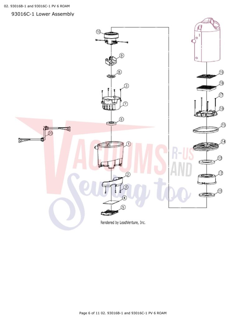 Tornado 93016B-1 exploded schematic diagram (page 2)