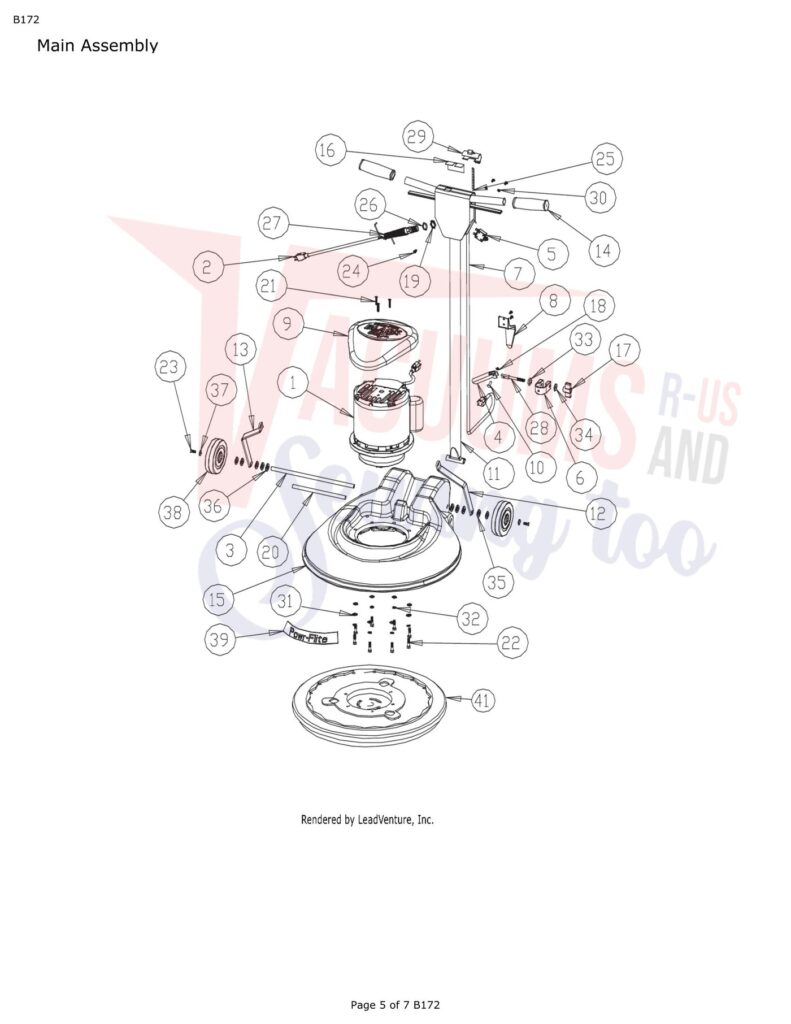 Powr-Flite B172 exploded schematic diagram (page 2)