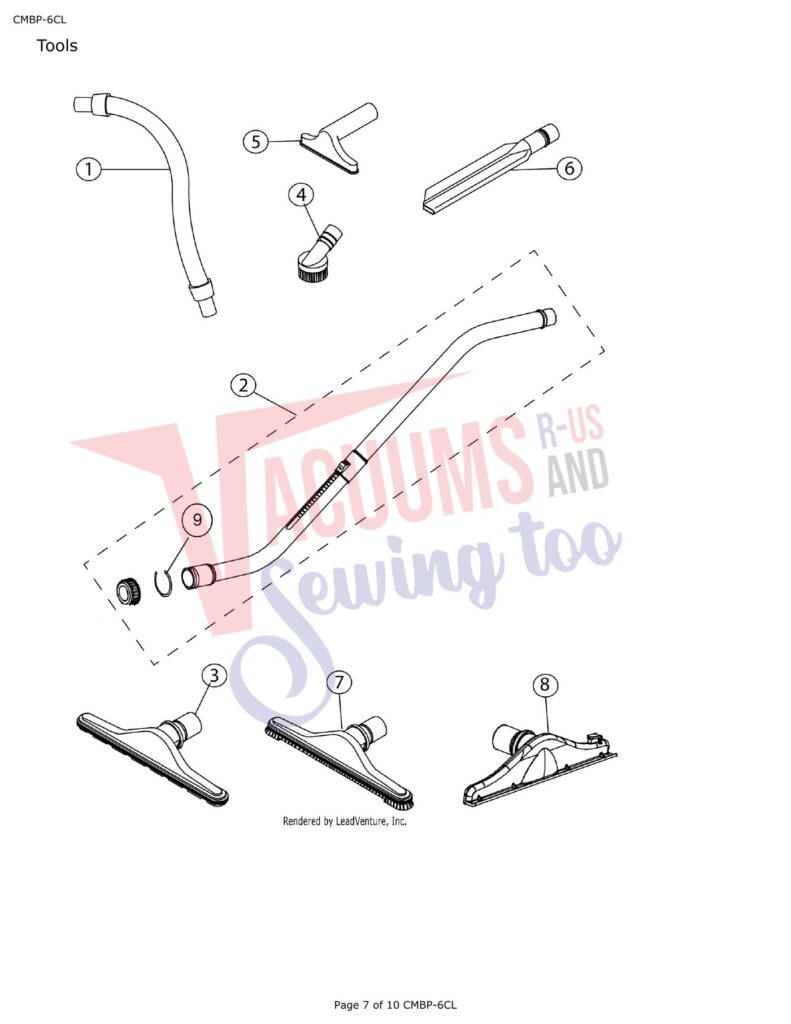 CleanMax CMBP-6CL exploded schematic diagram (page 3)