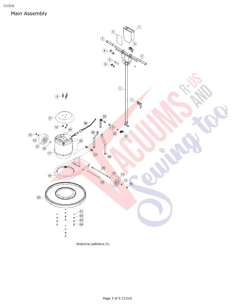 Tornado C131G exploded schematic diagram (page 1)