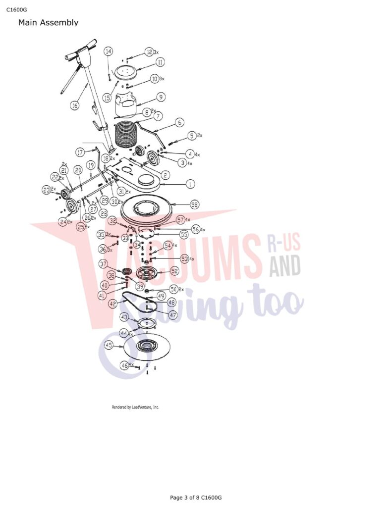 Tornado C1600G exploded schematic diagram (page 1)