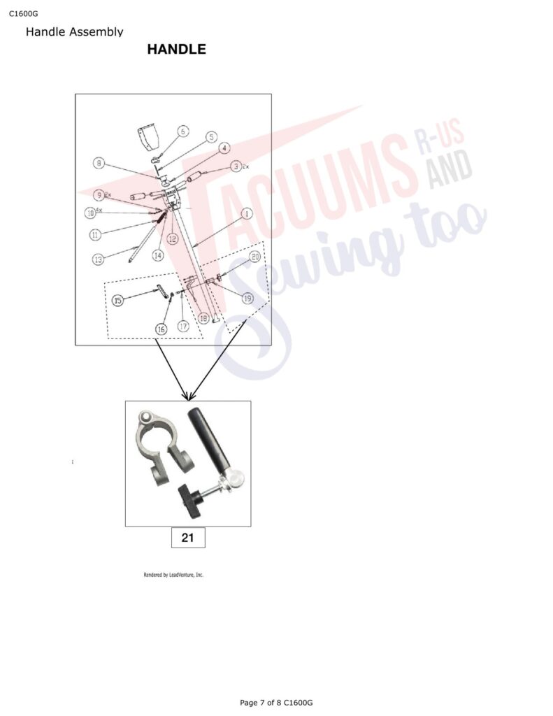 Tornado C1600G exploded schematic diagram (page 2)