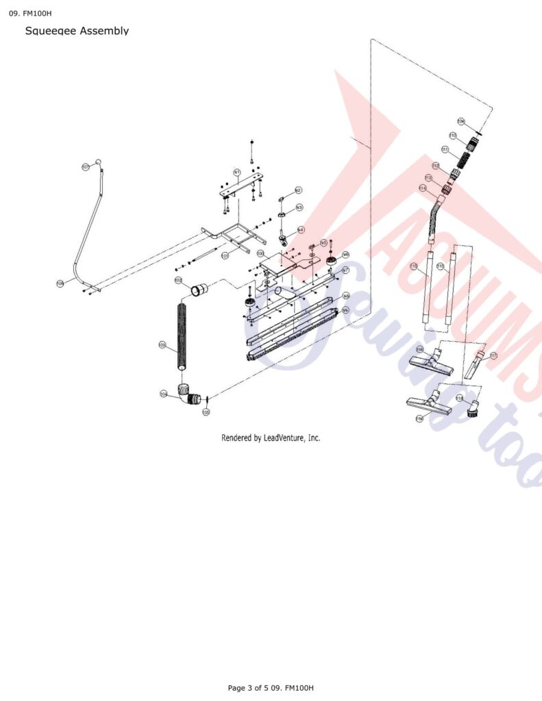 Powr-Flite FM100H exploded schematic diagram (page 1)