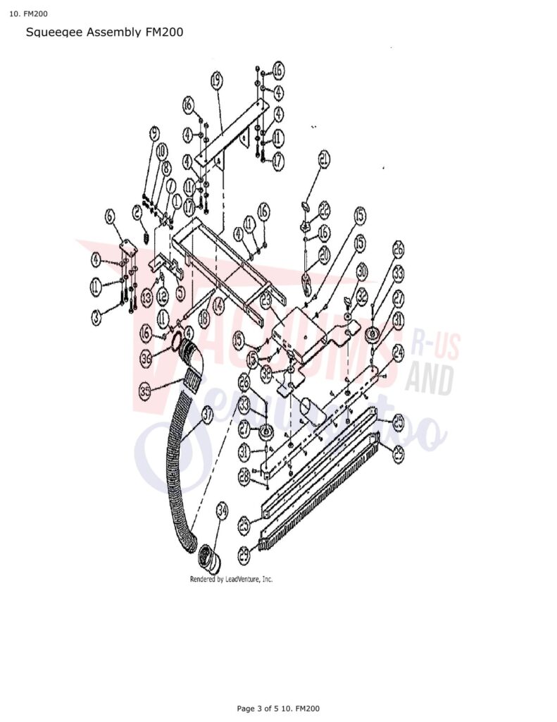 Powr-Flite FM200 exploded schematic diagram (page 1)