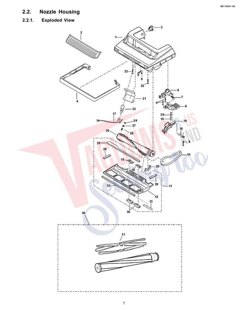 Panasonic MC-V5241 exploded schematic diagram (page 2)
