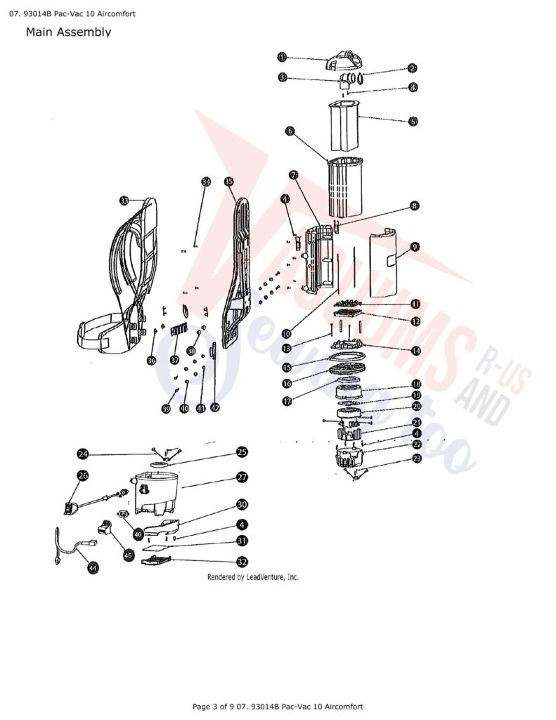 Tornado 90314B exploded schematic diagram (page 1)