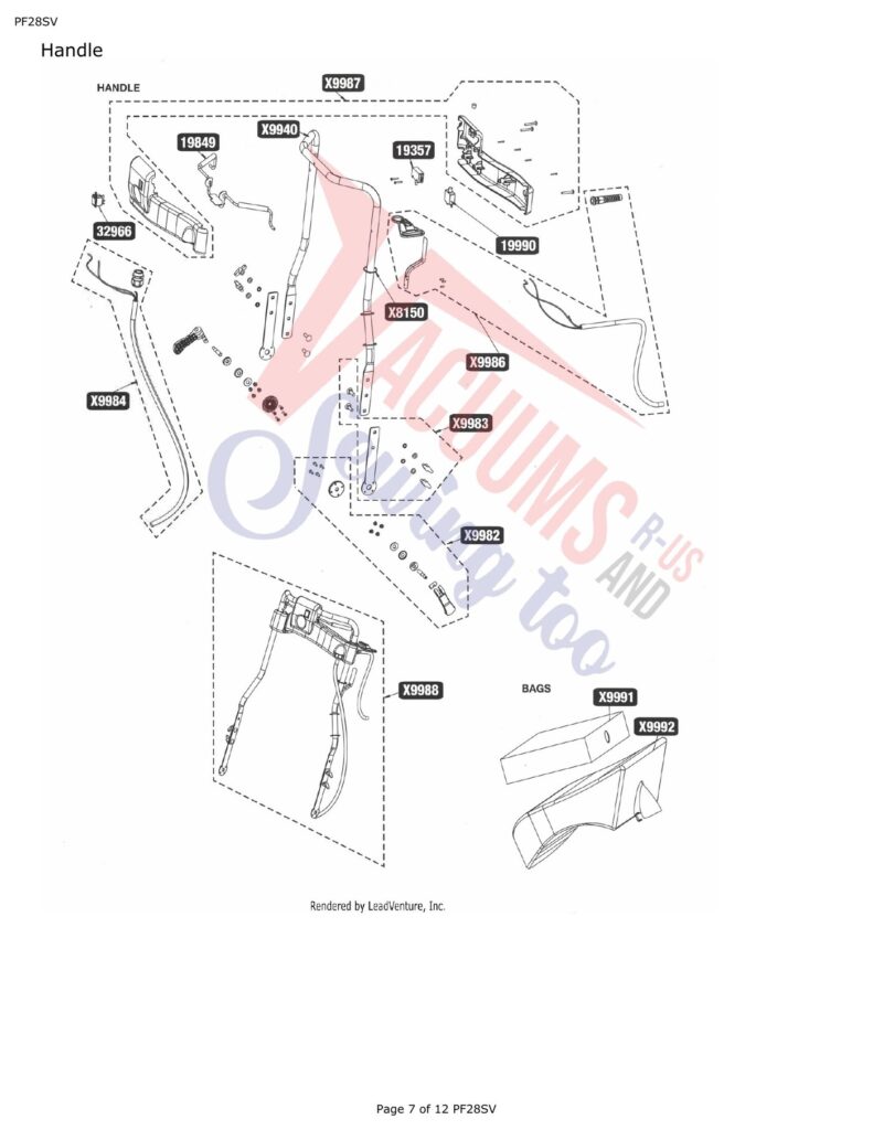 Powr-Flite PF28SV exploded schematic diagram (page 3)