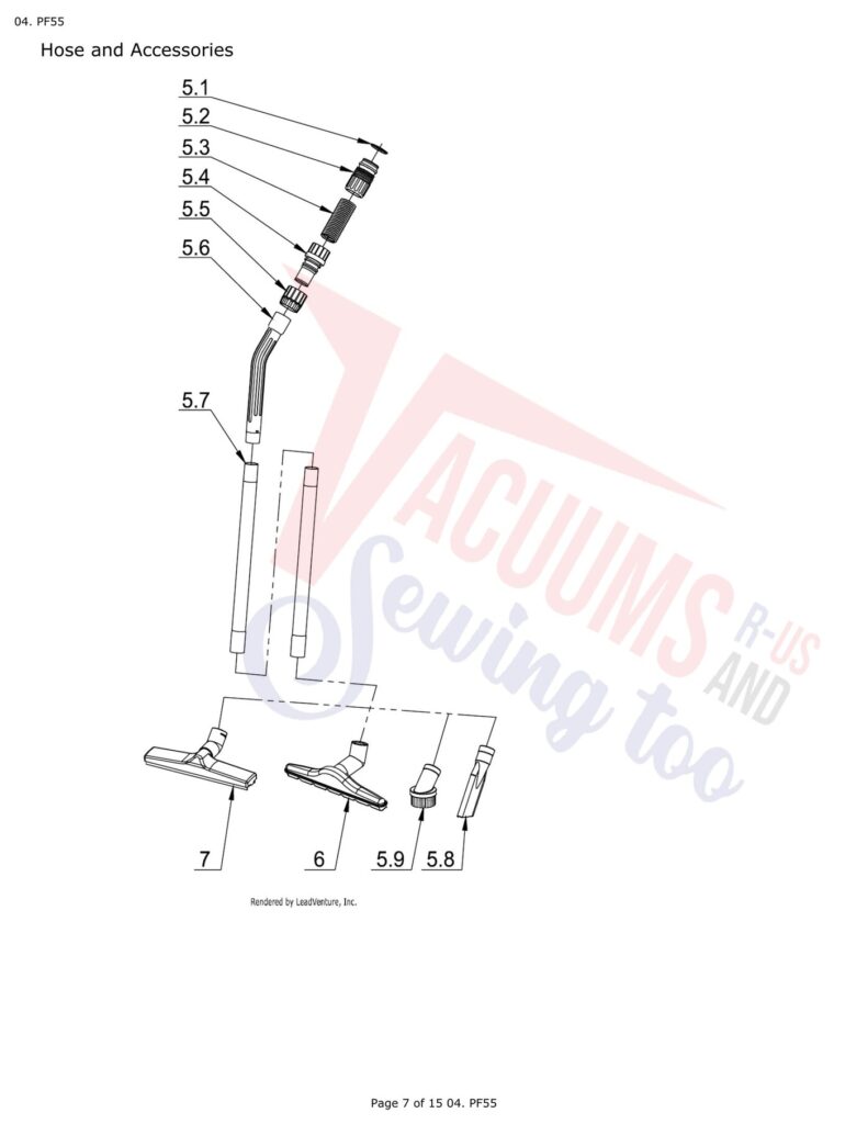 Powr-Flite PF55 exploded schematic diagram (page 3)