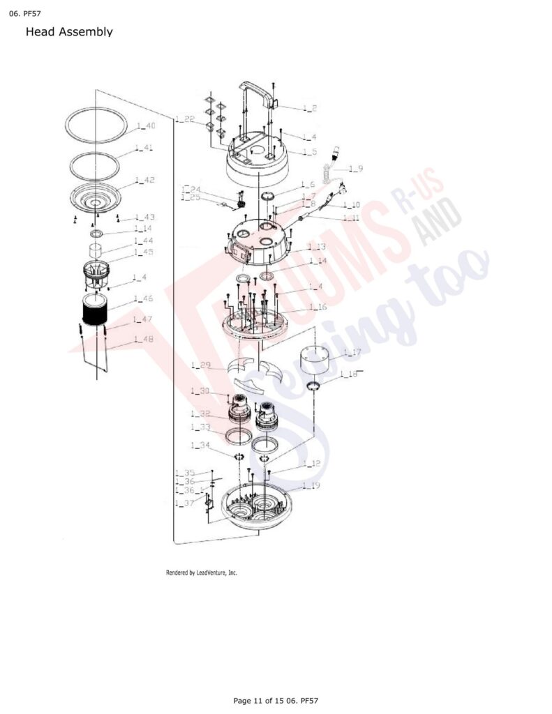 Powr-Flite PF57 exploded schematic diagram (page 5)