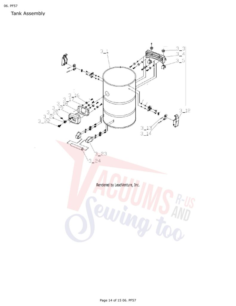 Powr-Flite PF57 exploded schematic diagram (page 6)