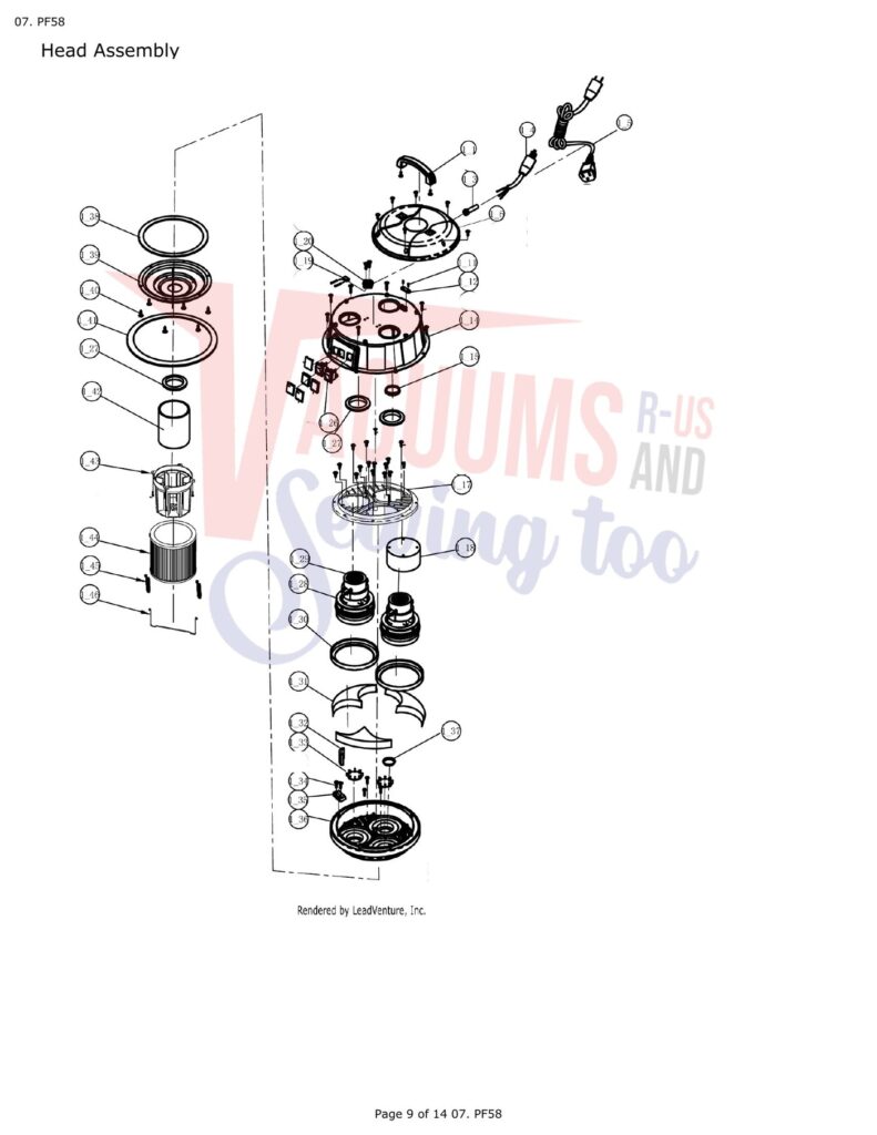 Powr-Flite PF58 exploded schematic diagram (page 4)