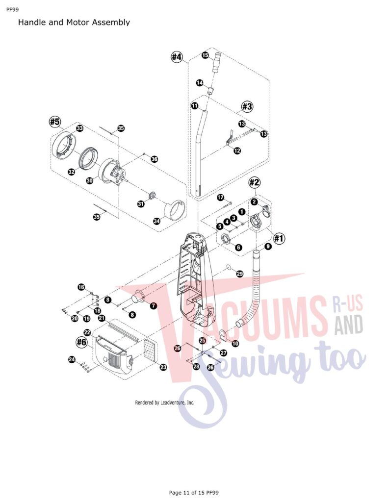 Powr-Flite PF99 exploded schematic diagram (page 3)