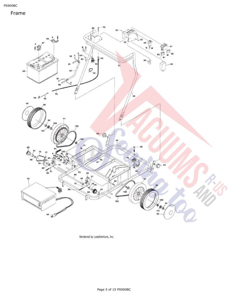 Powr-Flite PS900BC exploded schematic diagram (page 2)