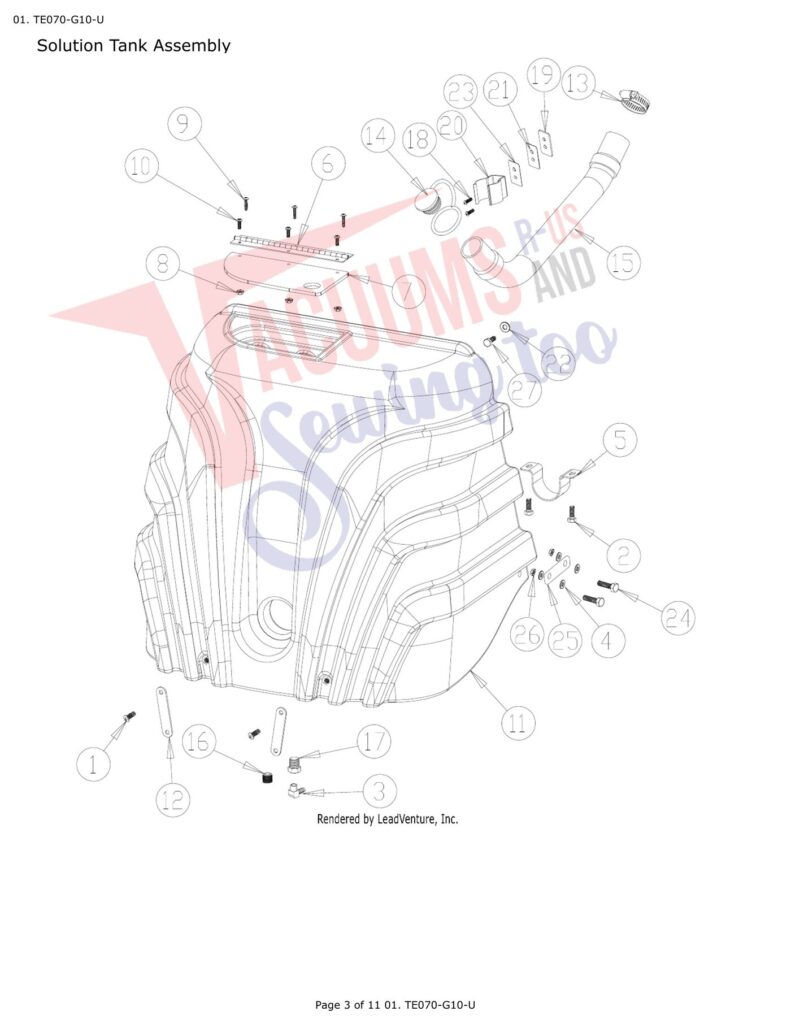 Tornado TE070-G1-u exploded schematic diagram (page 1)