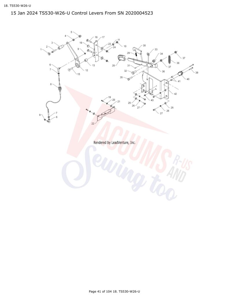 Tornado TS530-W26-U exploded schematic diagram (page 8)