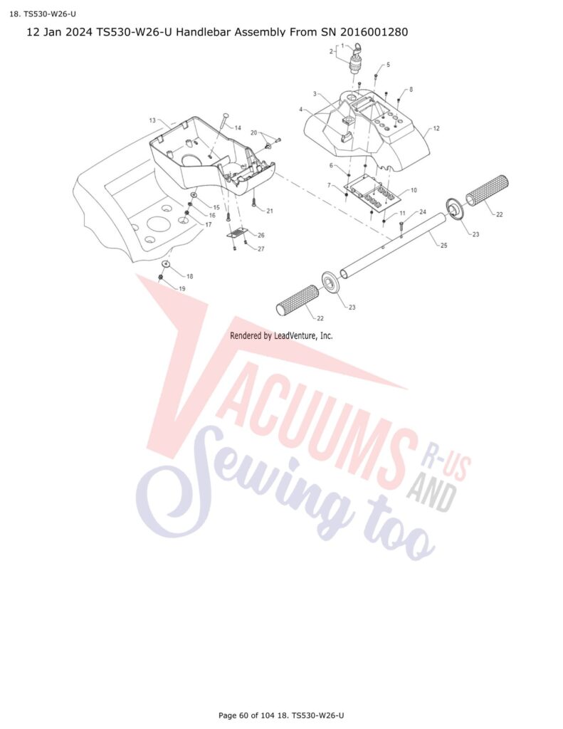 Tornado TS530-W26-U exploded schematic diagram (page 17)