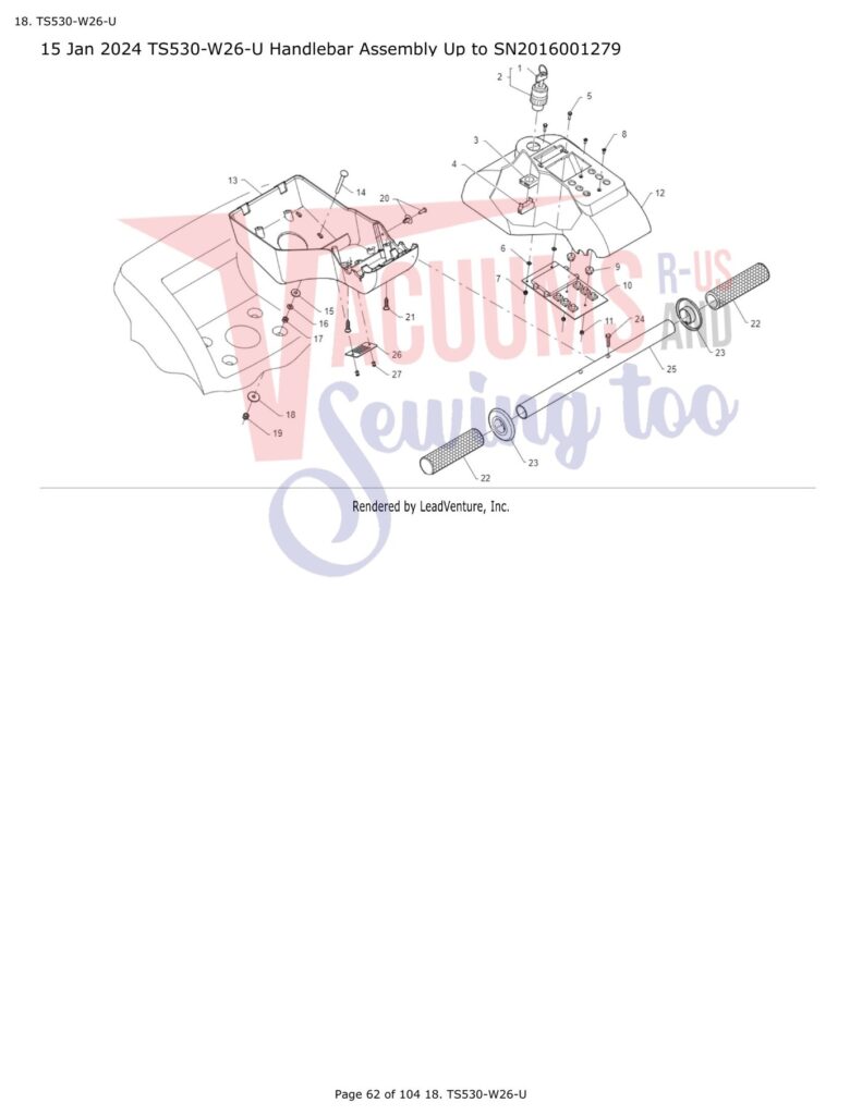 Tornado TS530-W26-U exploded schematic diagram (page 18)