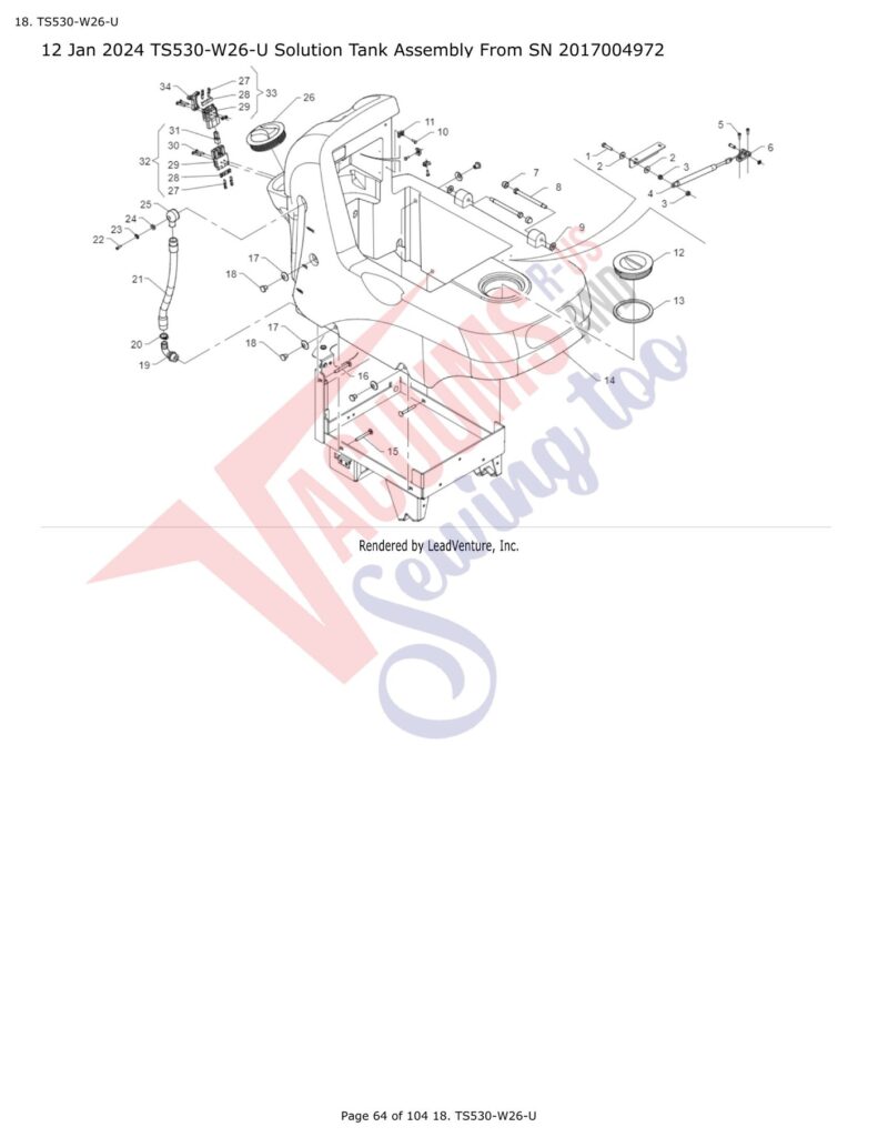 Tornado TS530-W26-U exploded schematic diagram (page 19)