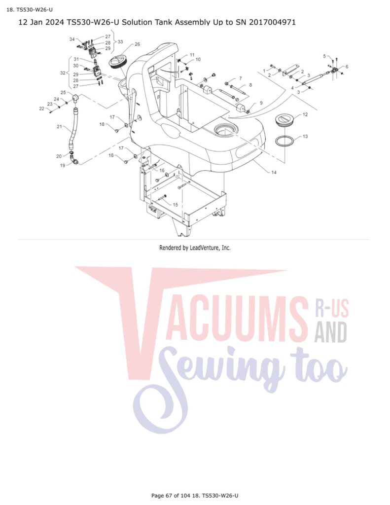 Tornado TS530-W26-U exploded schematic diagram (page 20)