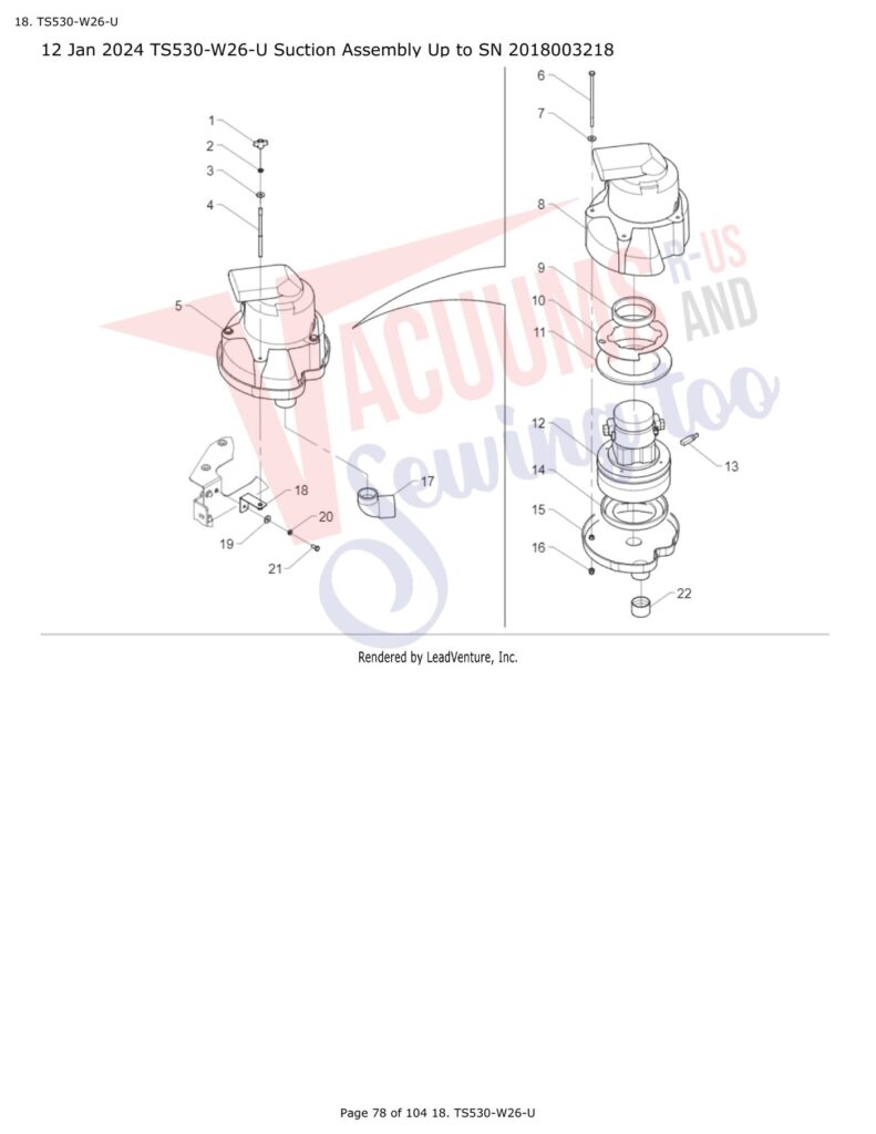 Tornado TS530-W26-U exploded schematic diagram (page 25)