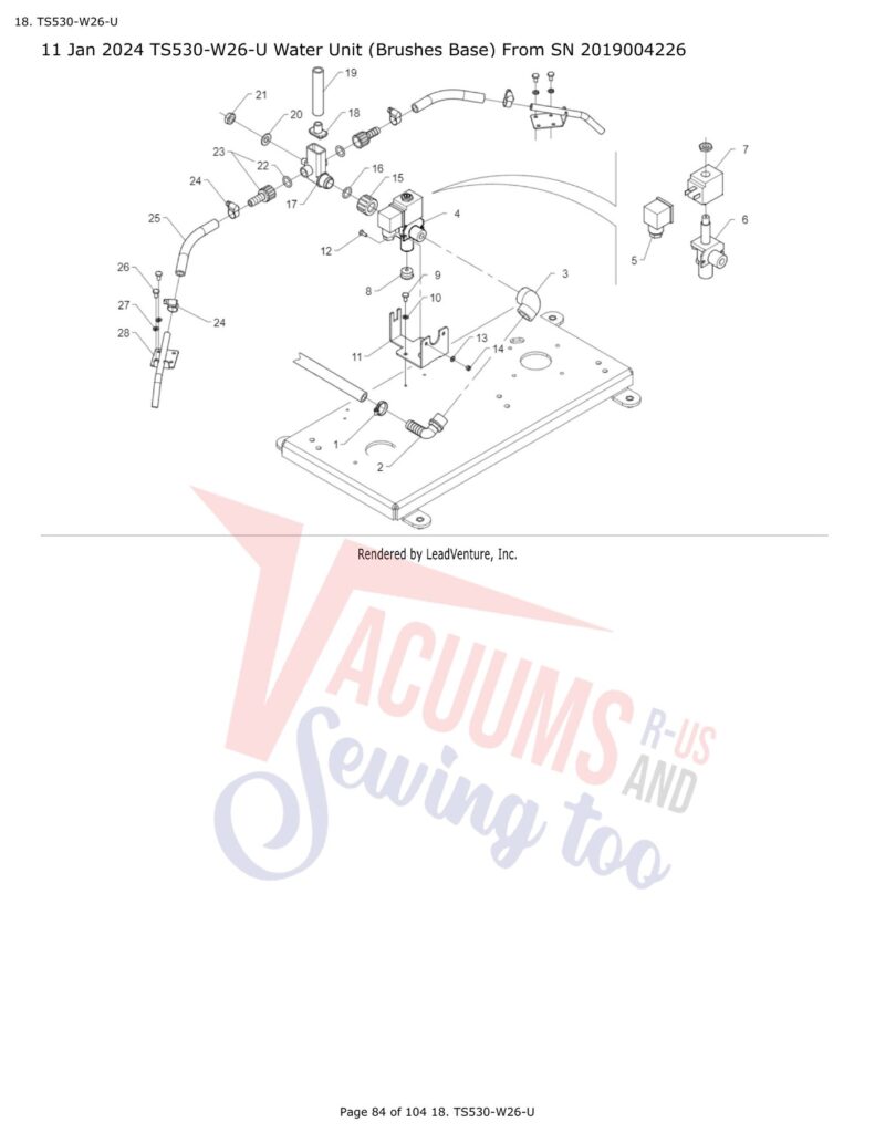 Tornado TS530-W26-U exploded schematic diagram (page 28)