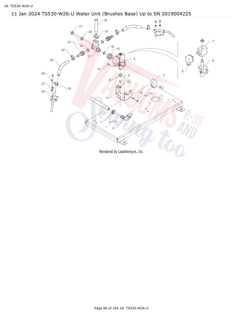 Tornado TS530-W26-U exploded schematic diagram (page 29)