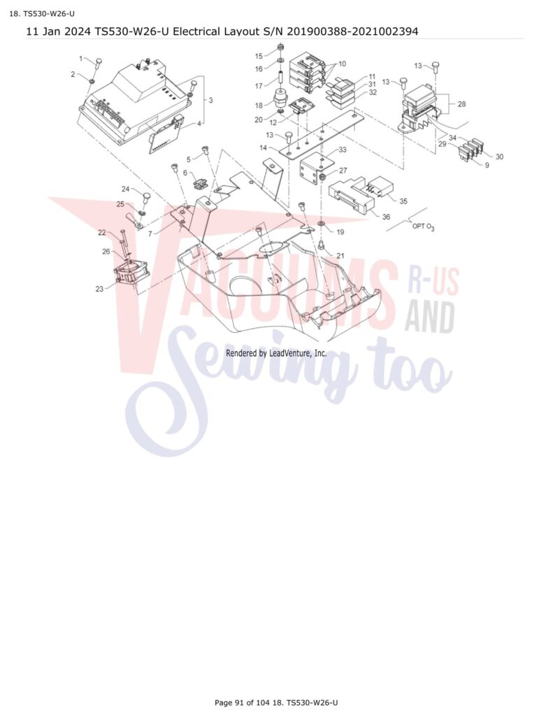 Tornado TS530-W26-U exploded schematic diagram (page 31)