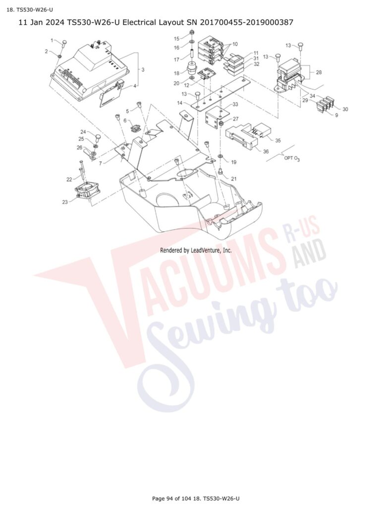 Tornado TS530-W26-U exploded schematic diagram (page 32)